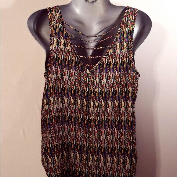 🍭Forever 21 colorful pattern blouse SP - Picture 1 of 5